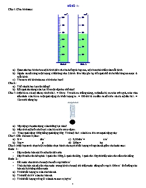 22 Đề ôn tập môn Vật lý Lớp 6